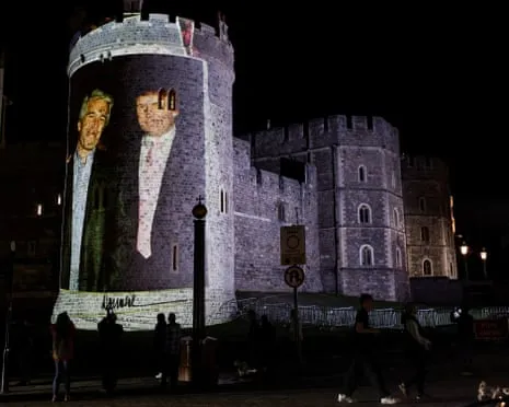Four Individuals Apprehended Following Pictures of Trump and Jeffrey Epstein Projected on Windsor Castle