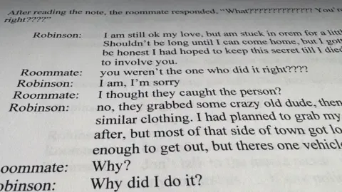 Detailed Conversation Exchange Involving Charlie Kirk Suspect and Co-resident